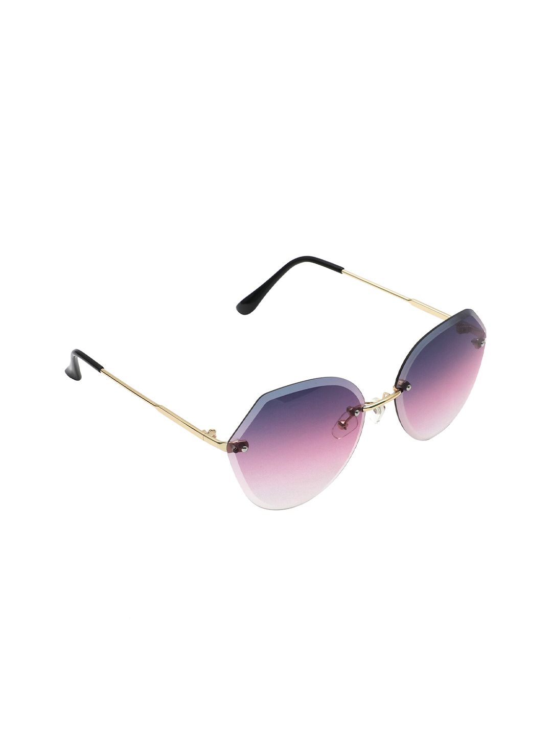 Floyd Women Purple Lens & Gold-Toned Aviator Sunglasses with UV Protected Lens RL1 Price in India