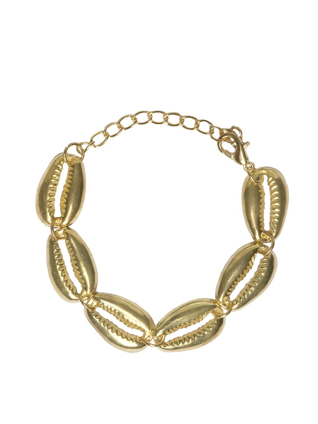 JOKER & WITCH Gold-Toned Sea Shells Link Bracelet Price in India