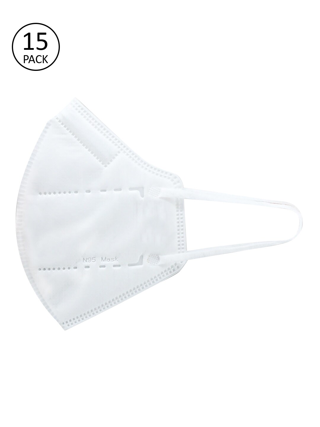 Arctic Fox Pack Of 15 White Solid 5-Ply Protective Outdoor N95 Masks Price in India