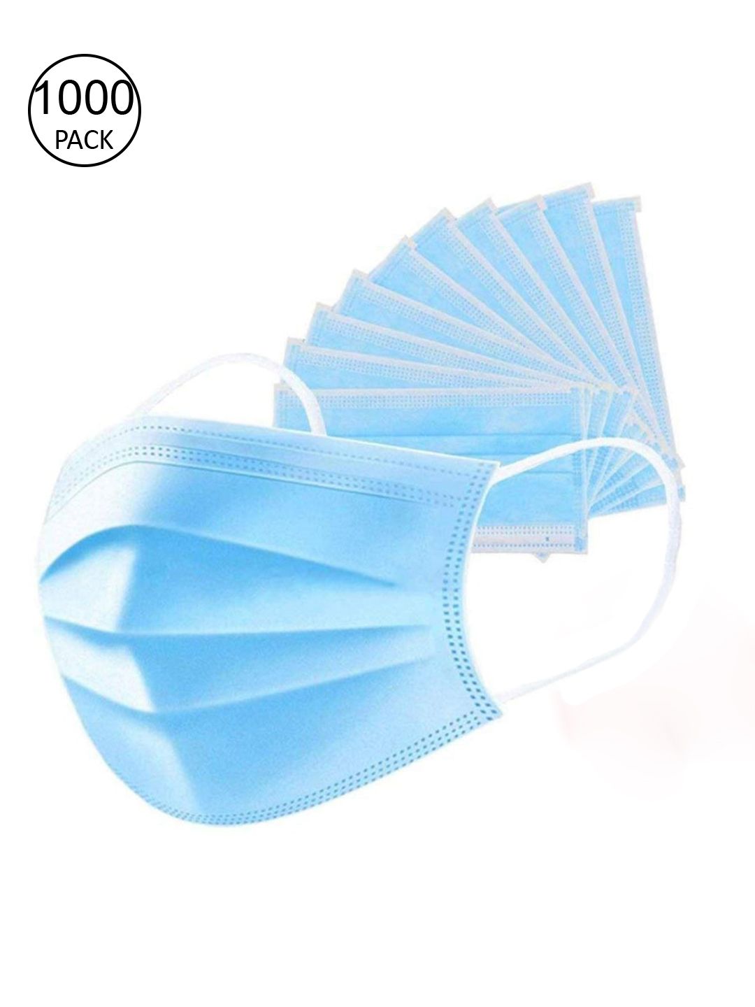 Status Unisex Pack Of 1000 Blue Solid 3-Ply Surgical Face Masks Price in India