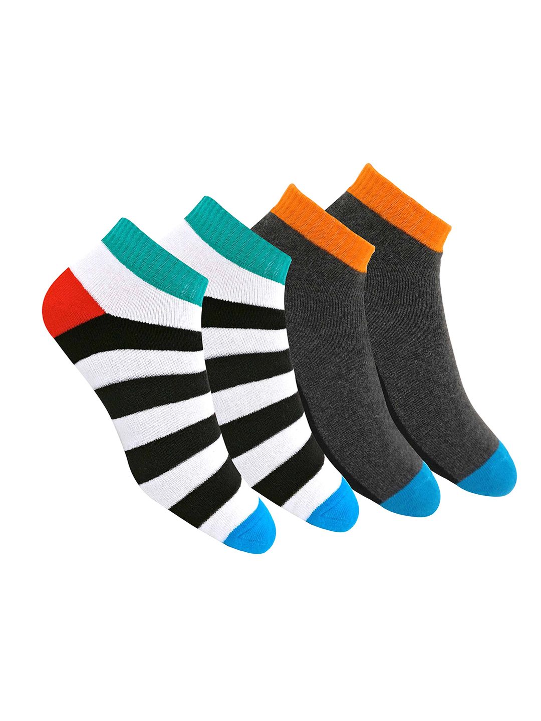 Maanja Unisex Pack Of 2 Assorted Ankle-Length Socks