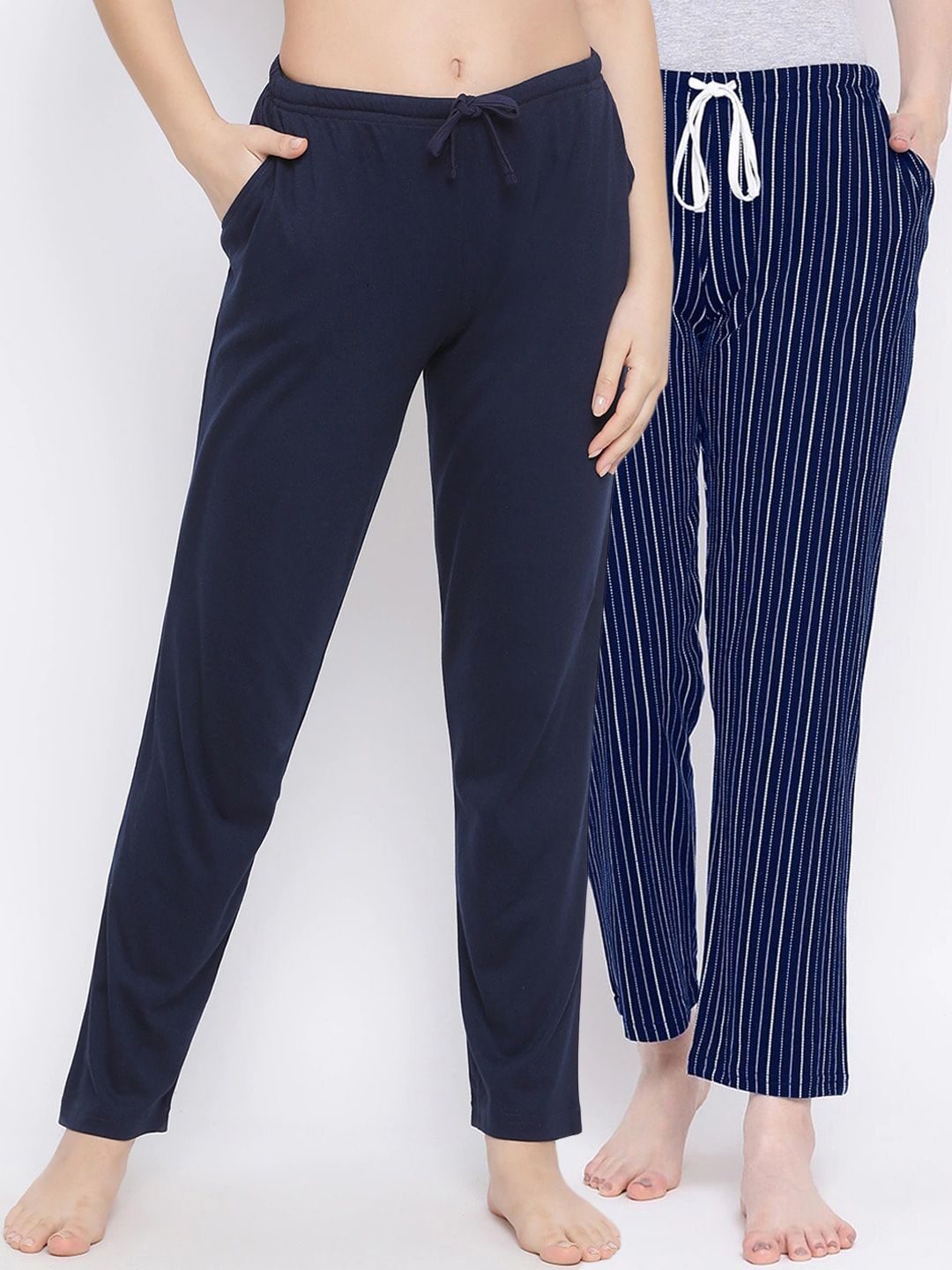 Kanvin Women Pack of 2 Pure Cotton Lounge Pants Price in India