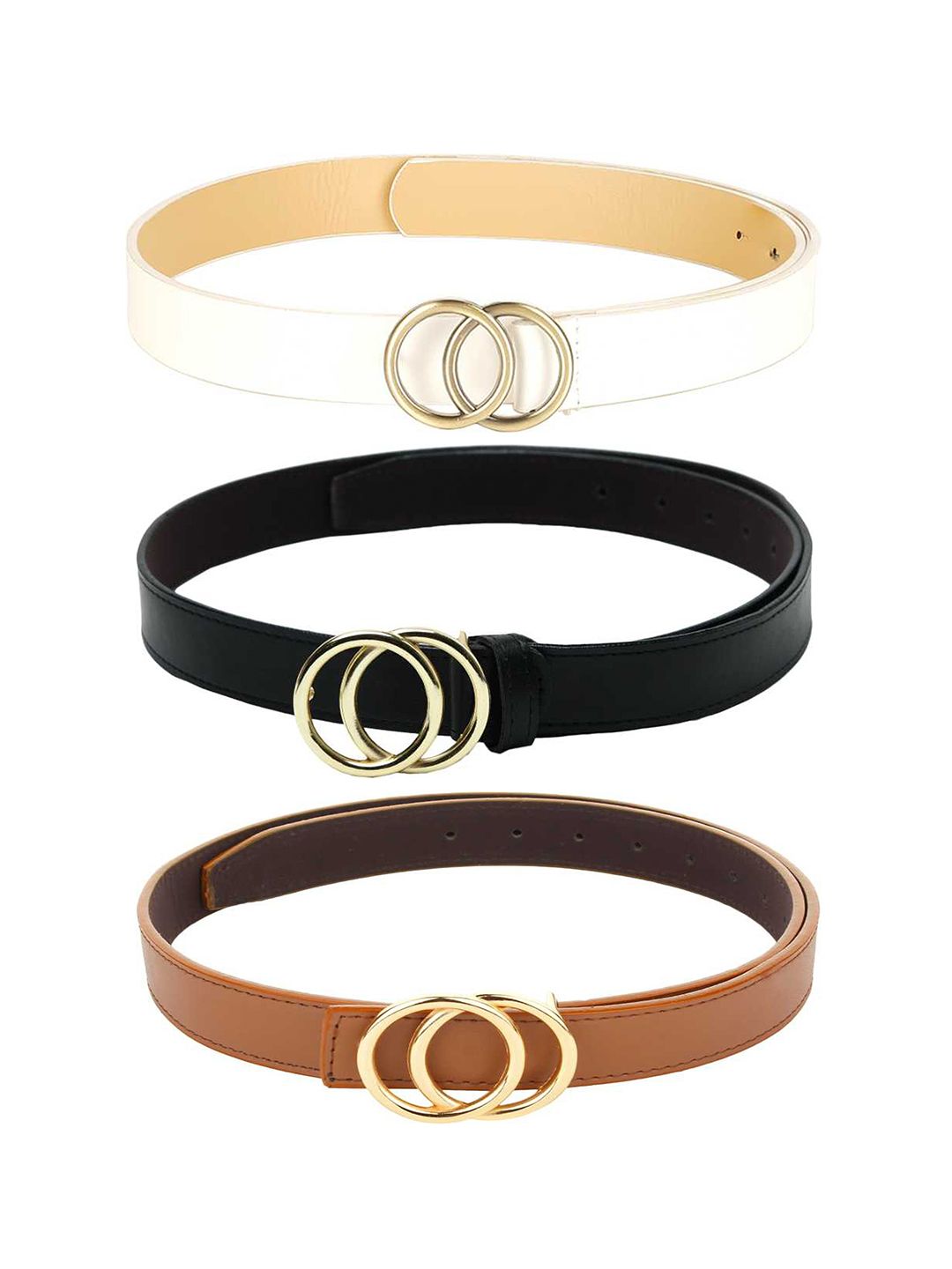 Kastner Pack of 3 Women Solid Belt Price in India