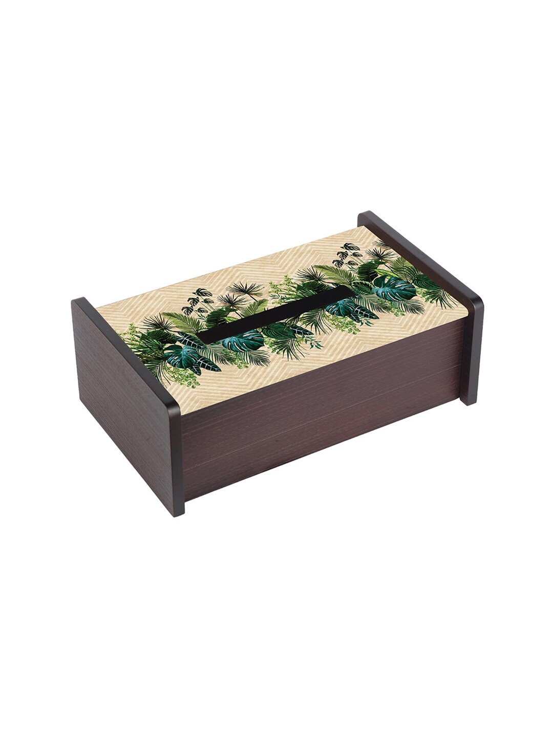 TimberTech Brown & Beige Printed Amazon Wood Tissue Holder Price in India