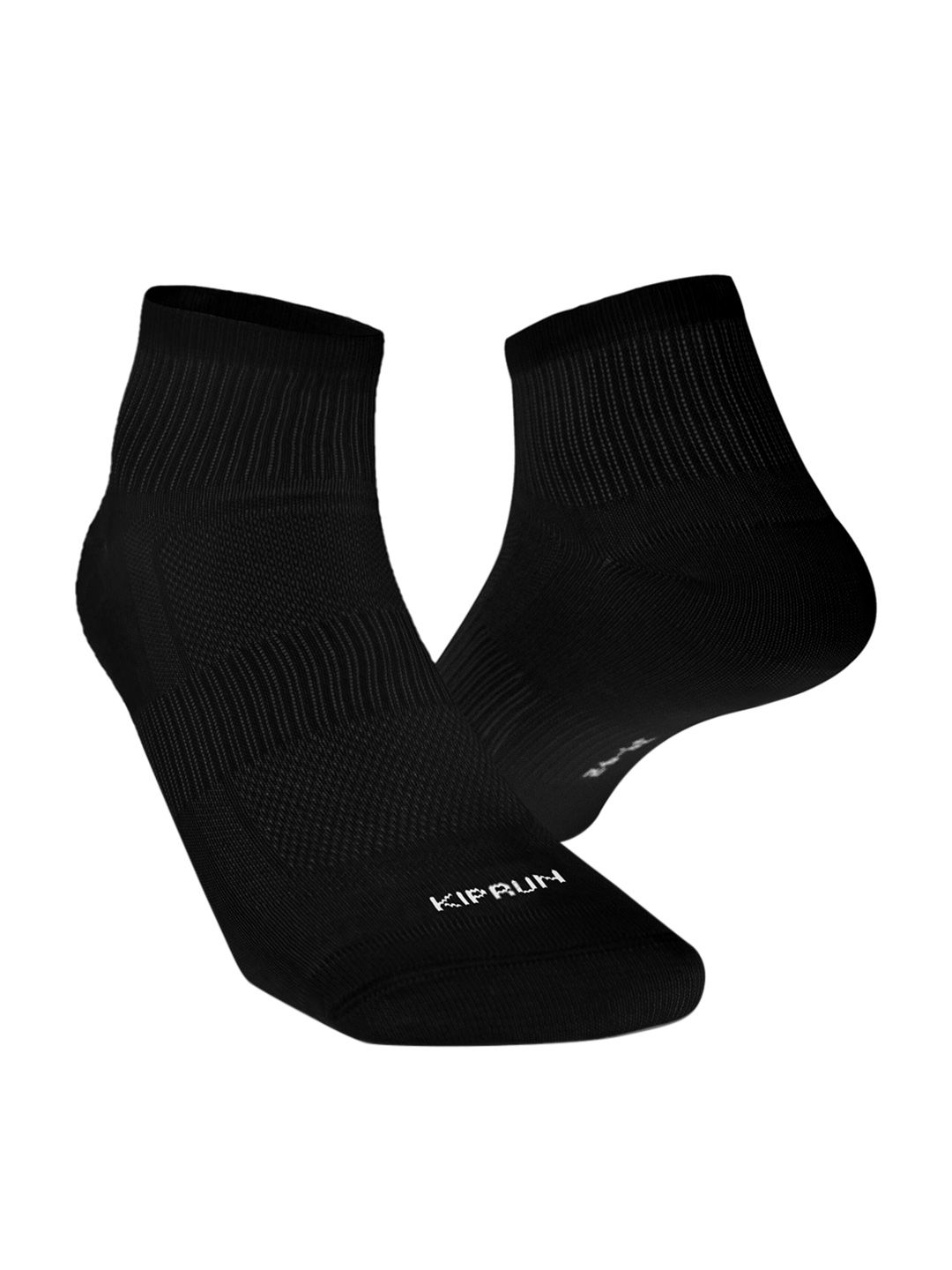 KIPRUN By Decathlon Pack of 3 Solid Black Running Socks Price in India