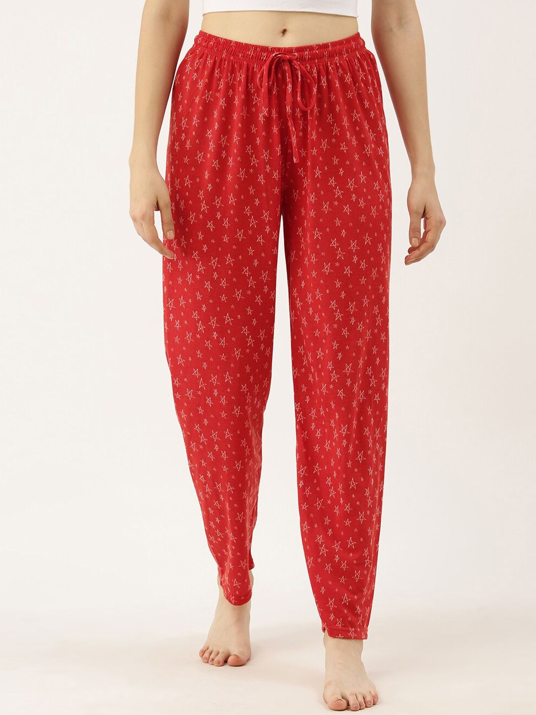 Bannos Swagger Women Red Printed Lounge Pants Price in India