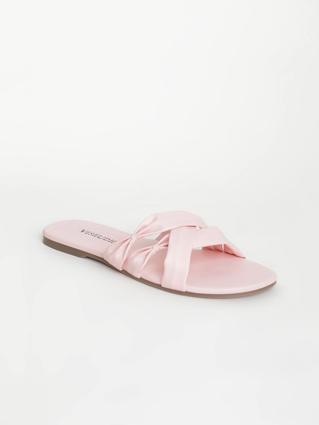 Vishudh Women Pink Open Toe Flats Price in India