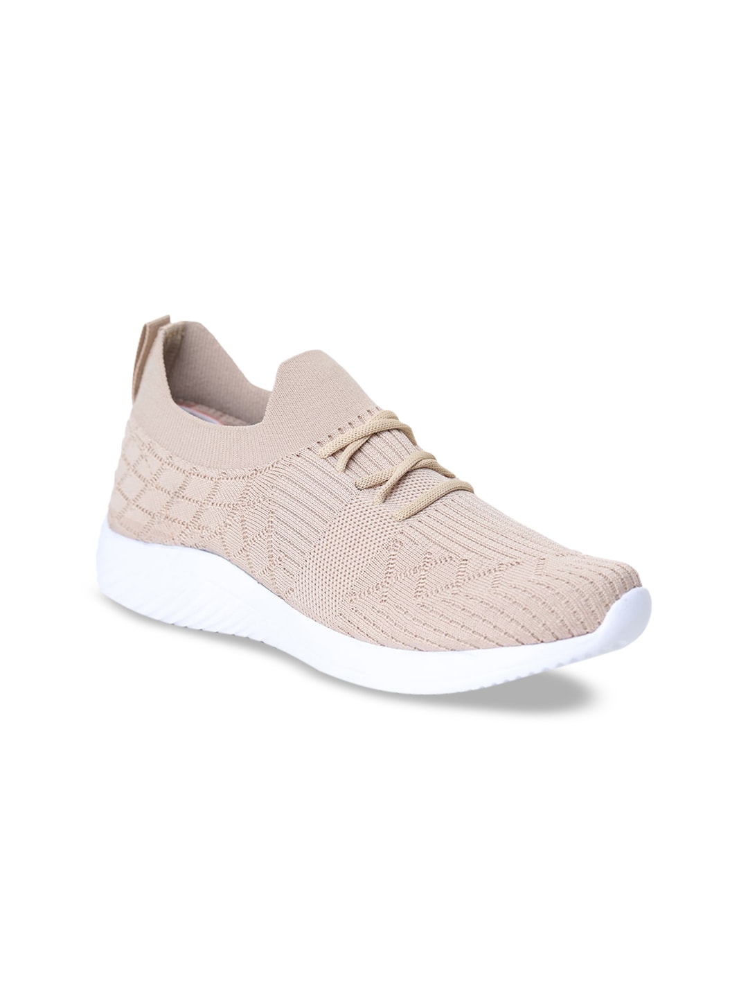 TRASE Women Beige Textured Slip-On Sneakers Price in India