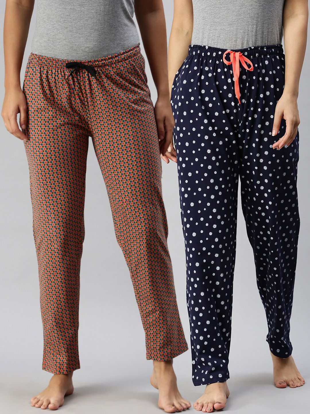 Kryptic Pack of 2 Printed Cotton Pyjamas Price in India