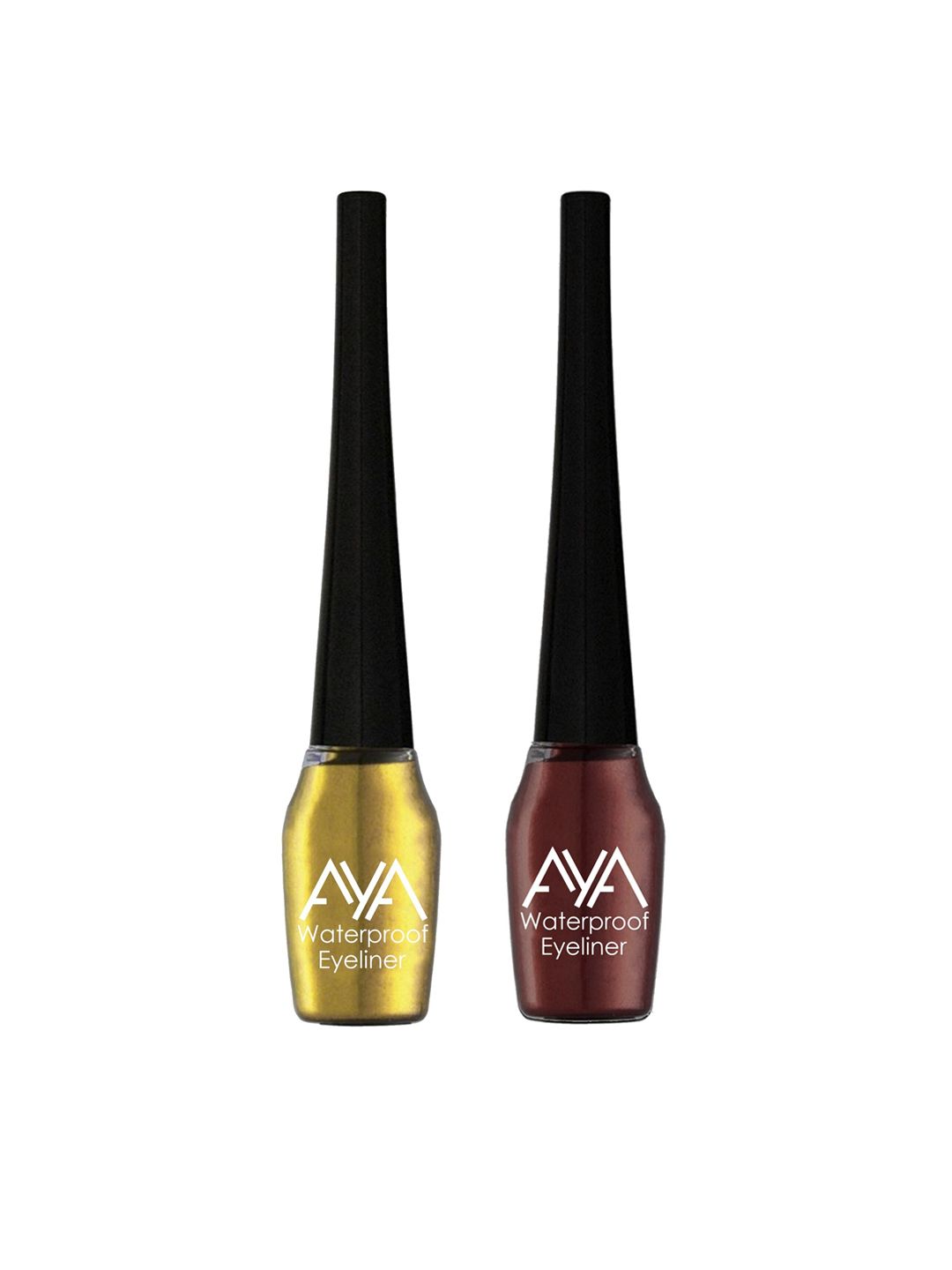 AYA Set of 2 Waterproof Eyeliner - Brown & Golden - 5 ml each Price in India