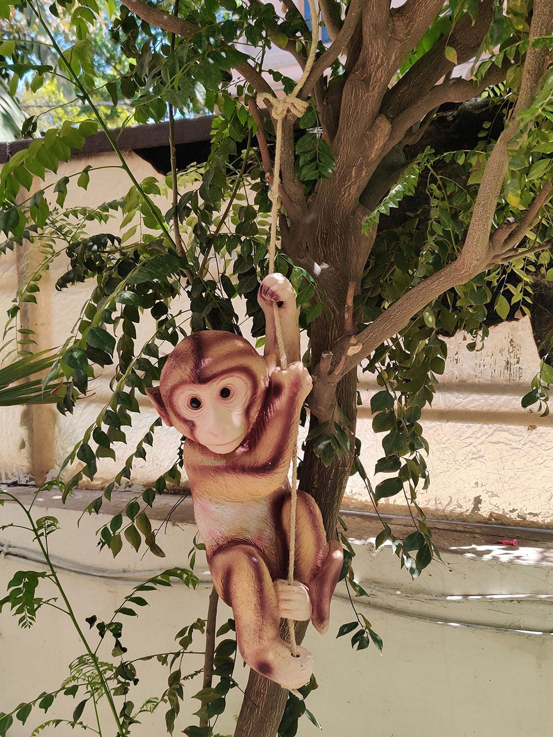 Wonderland Brown Monkey Climbing Rope Decor Price in India