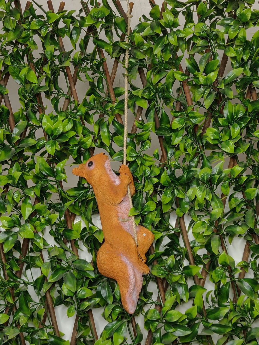 Wonderland Brown & Beige Squirrel Climbing Rope Decor Price in India