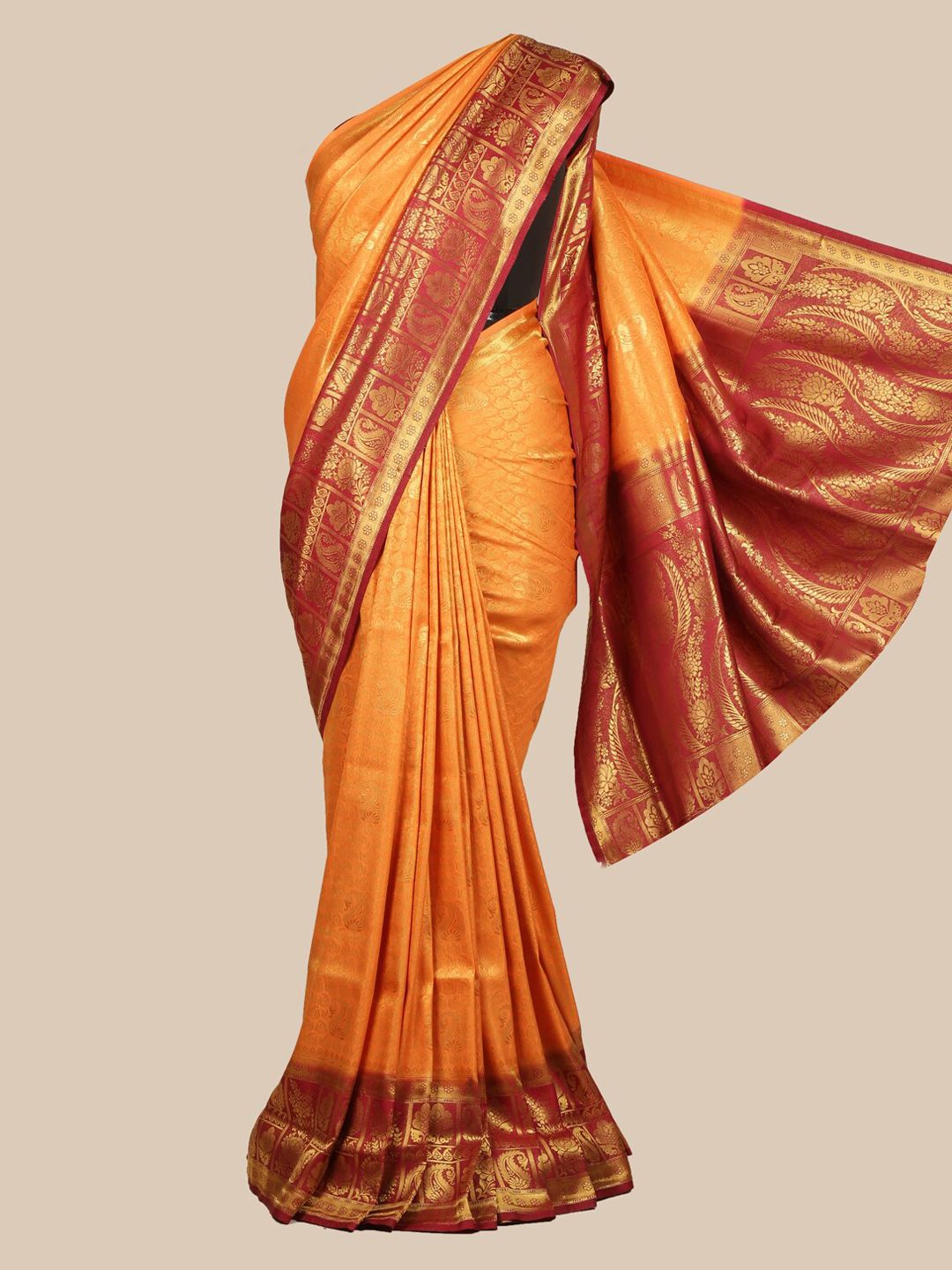 Pothys Orange Woven Design Saree