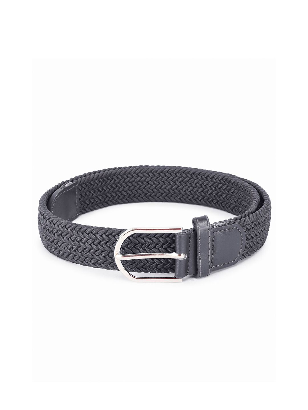 BuckleUp Unisex Grey Braided Belt Price in India