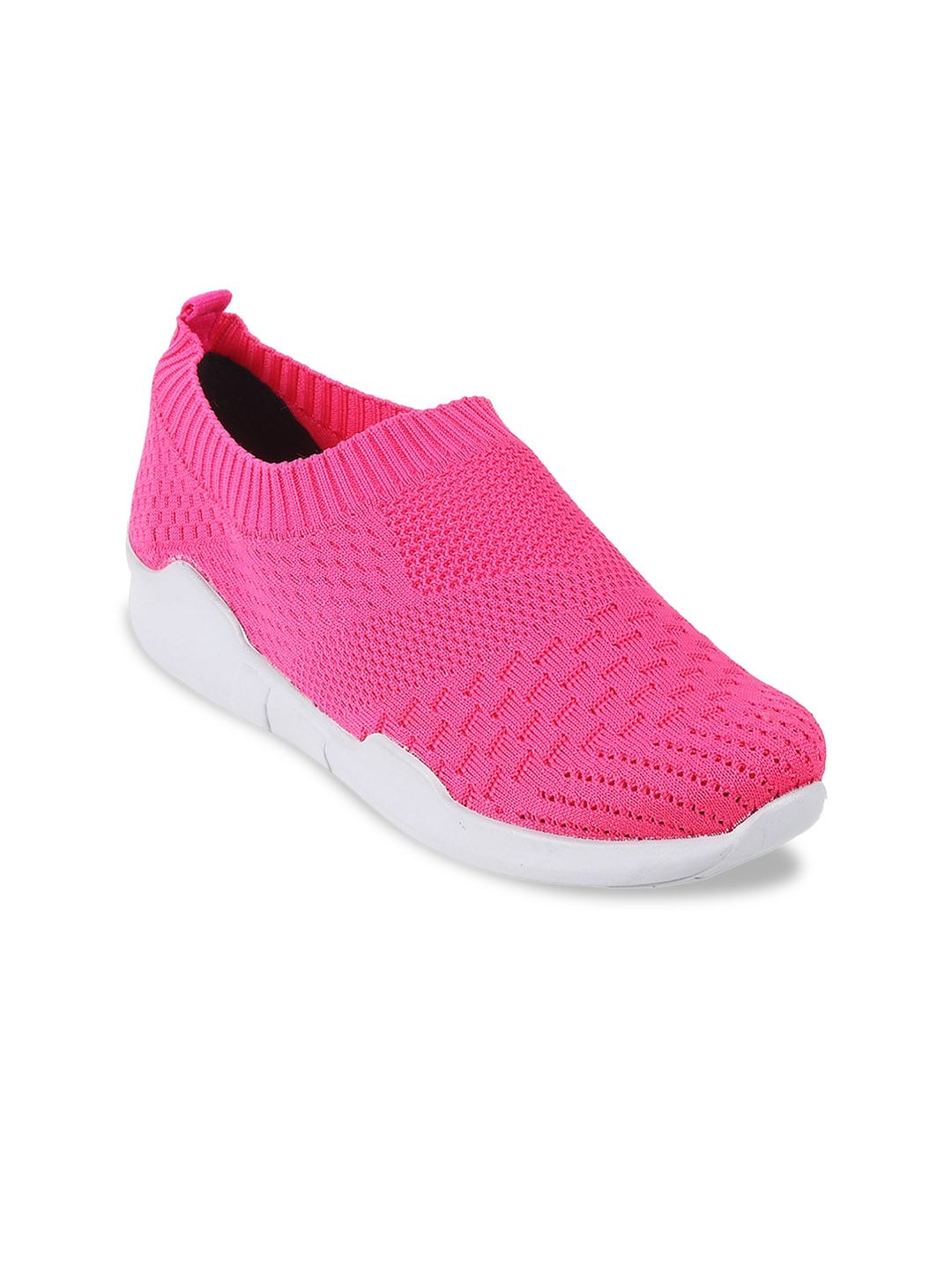 WALKWAY by Metro Women Pink Woven Design Slip-On Sneakers Price in India