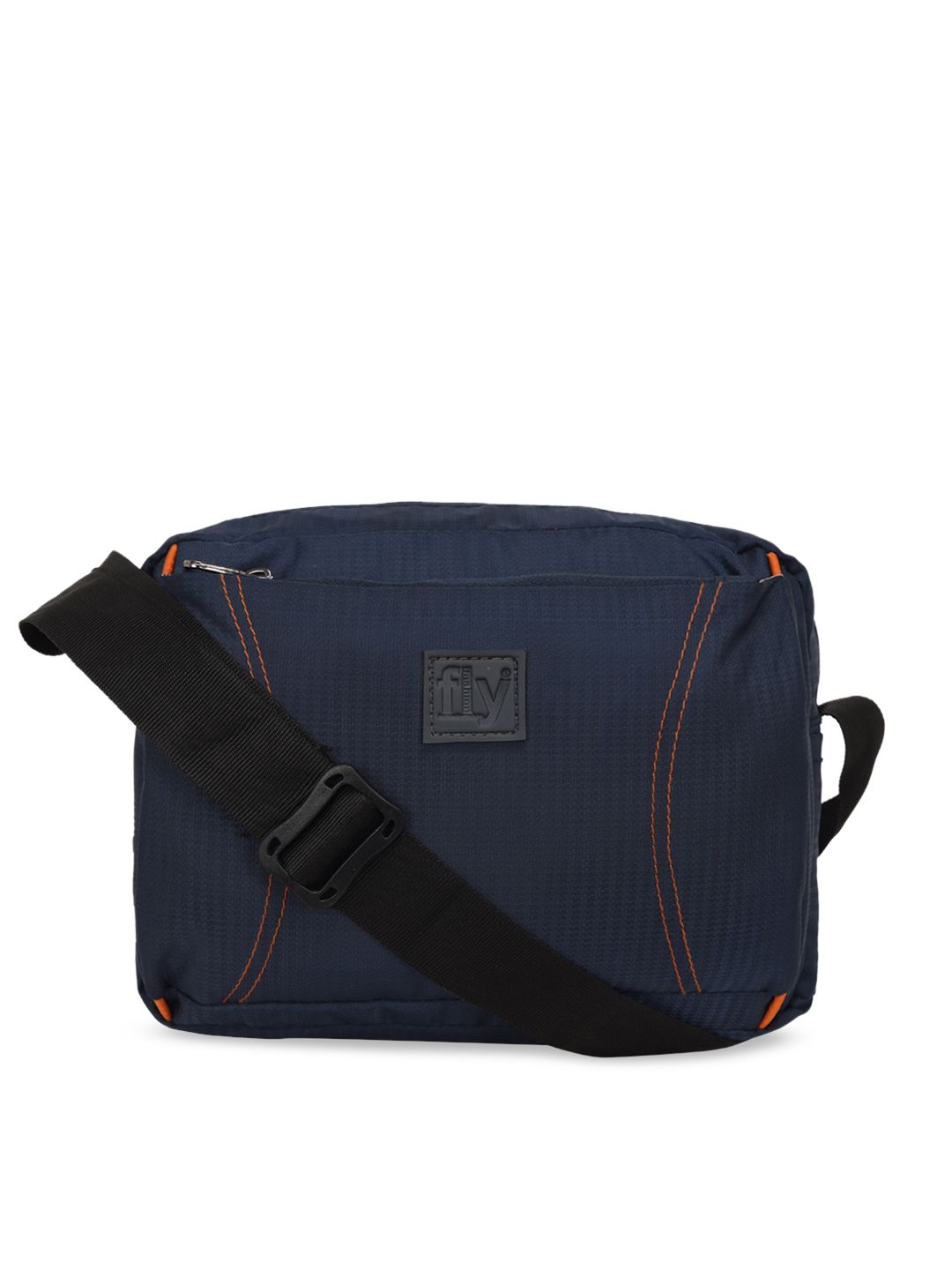 Fly Fashion Unisex Navy Blue Self Design Travel Sling Bag Price in India