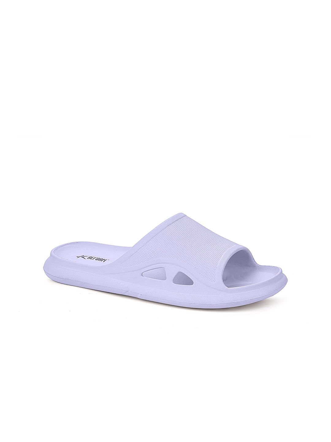 REFOAM Women Lavender Self Design Sliders Price in India