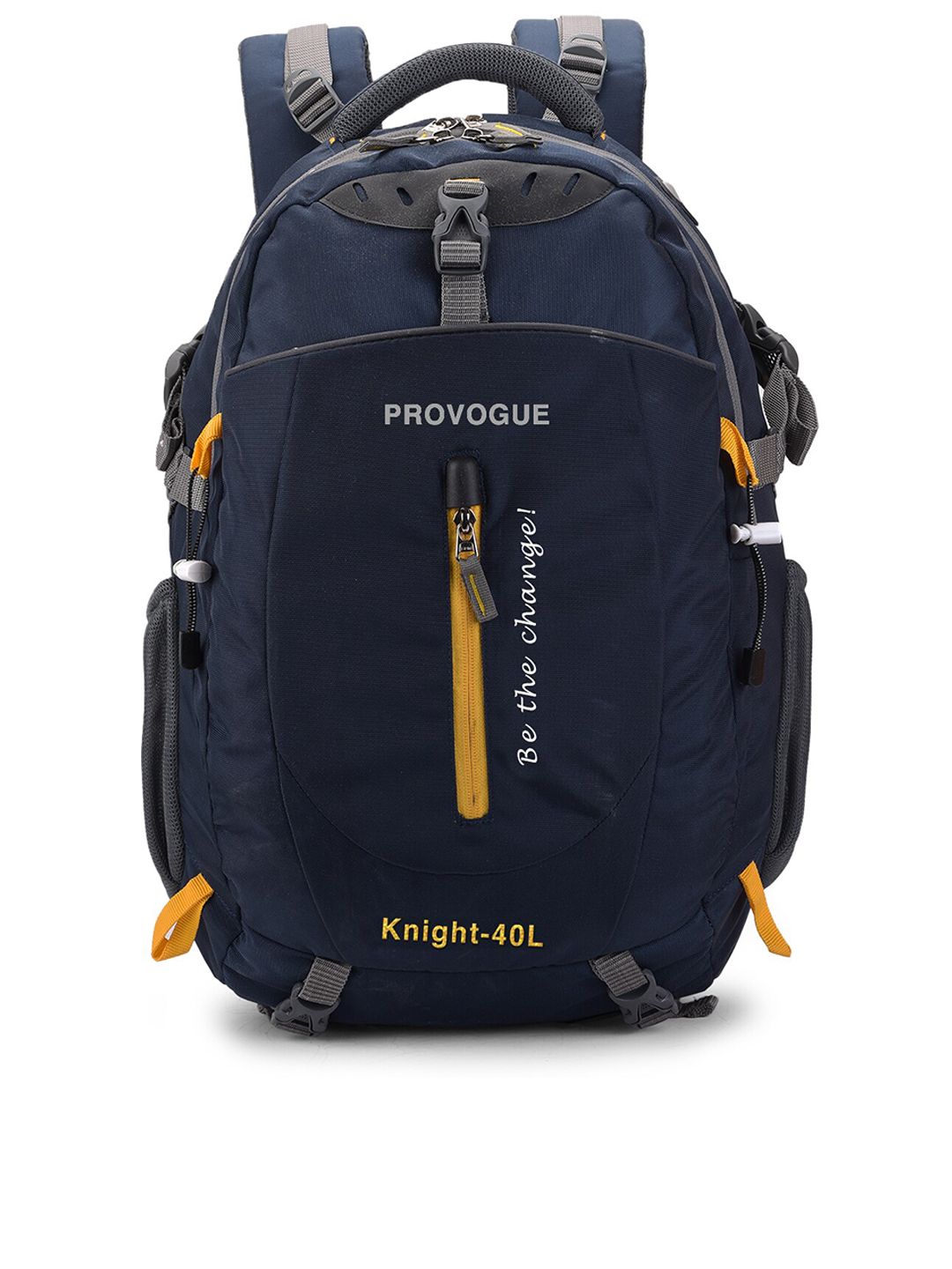 Provogue Unisex Navy Blue Contrast Detail Backpack with Hip Strap Price in India