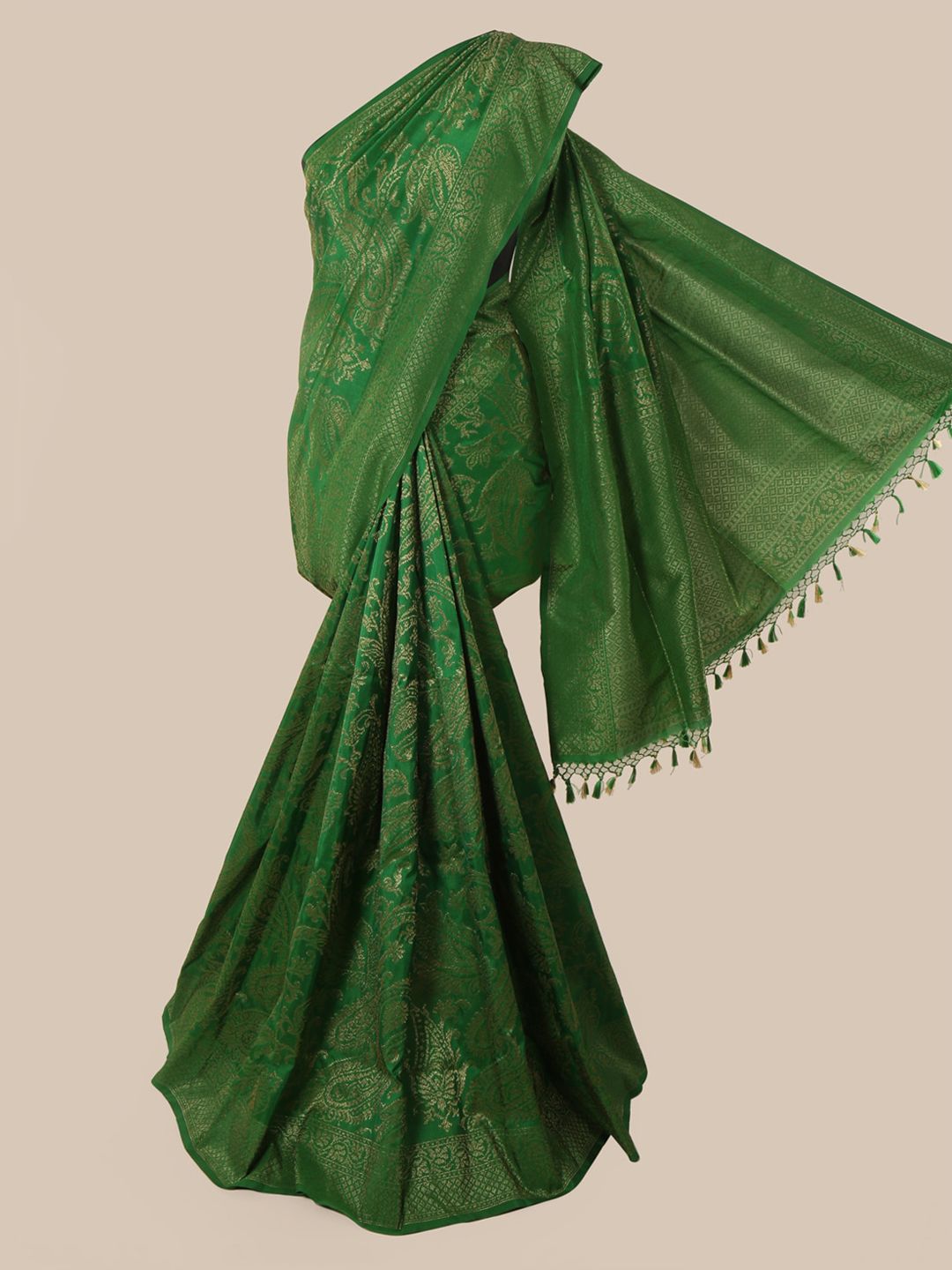 Pothys Green Pure Silk Woven Design Banarasi Saree