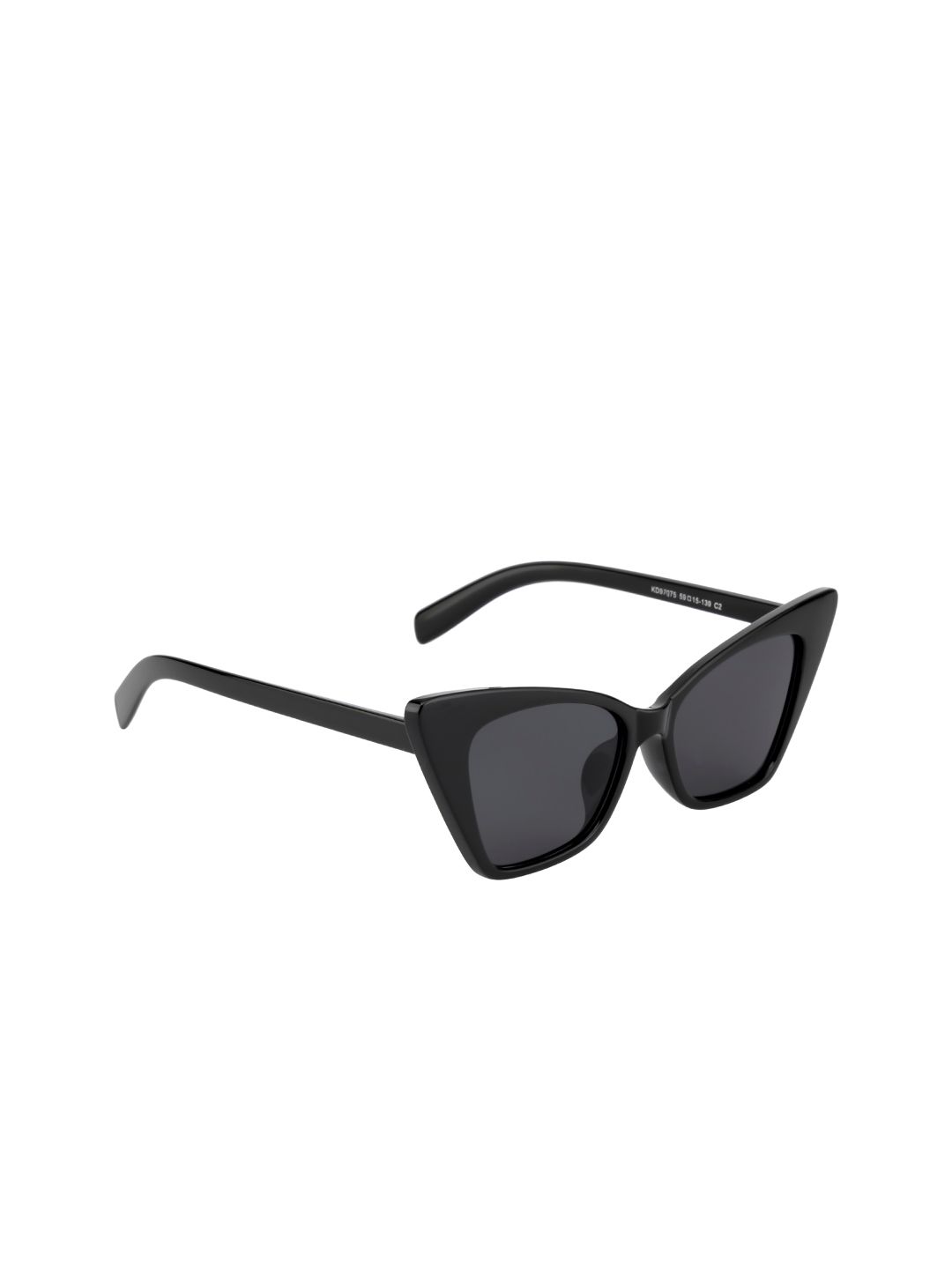 Ted Smith Women Grey Lens & Black Cateye Sunglasses with UV Protected Lens TS-CATTY Price in India