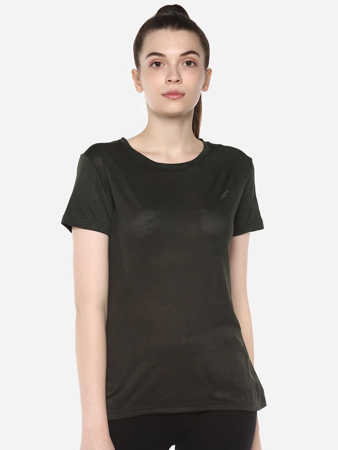 FURO by Red Chief Women Olive T-shirt Price in India