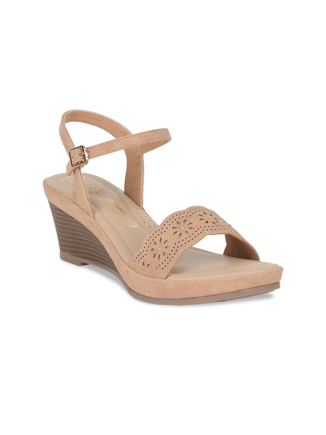 Bata Women Tan Embellished Sandals Price in India