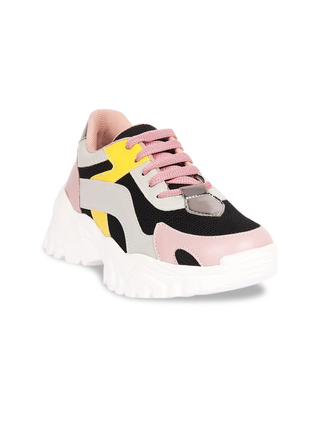 ZAPATOZ Women Multicoloured Colourblocked Sneakers Price in India