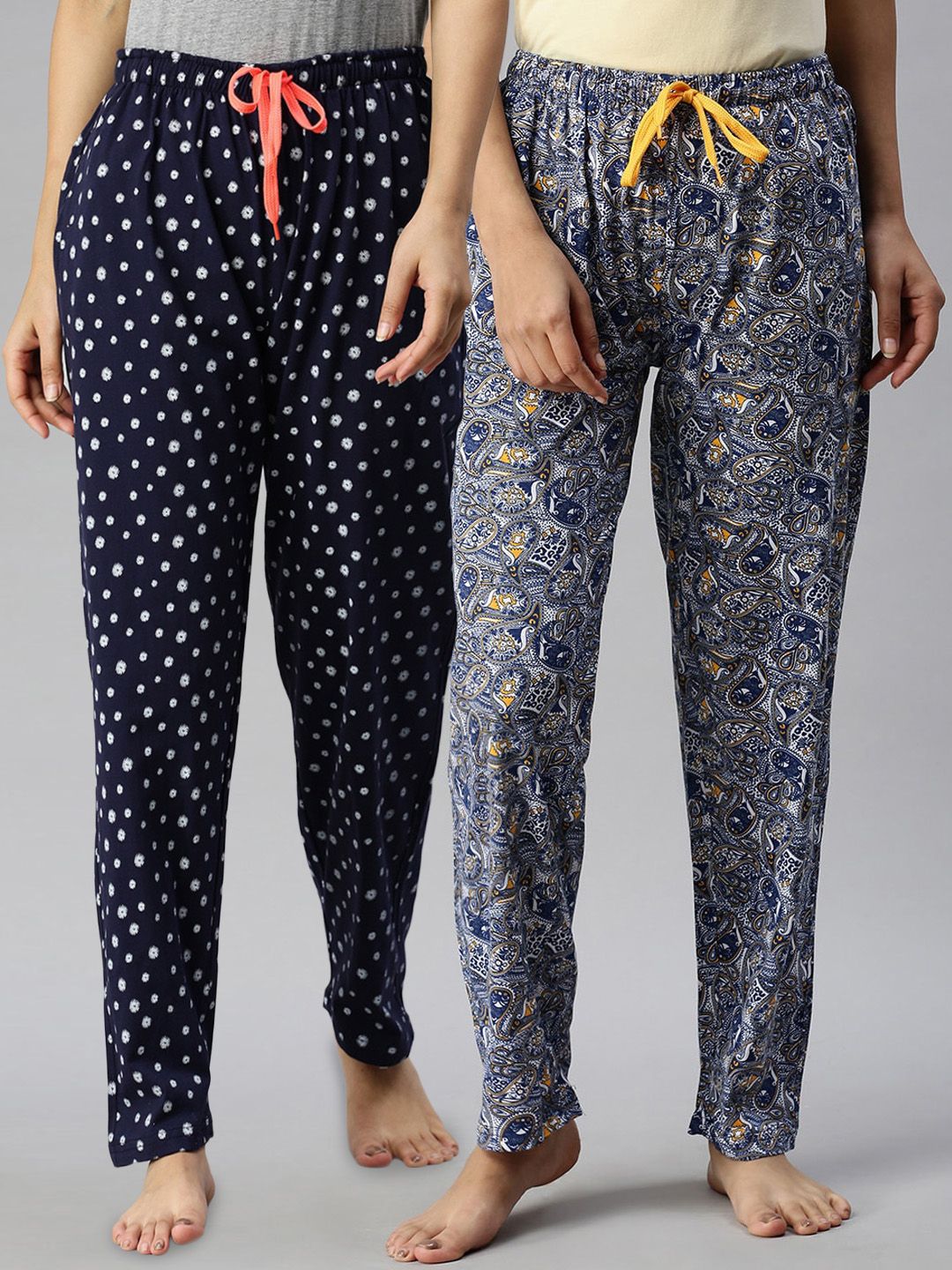 Kryptic Women Pack Of 2 Printed Lounge Pants Price in India