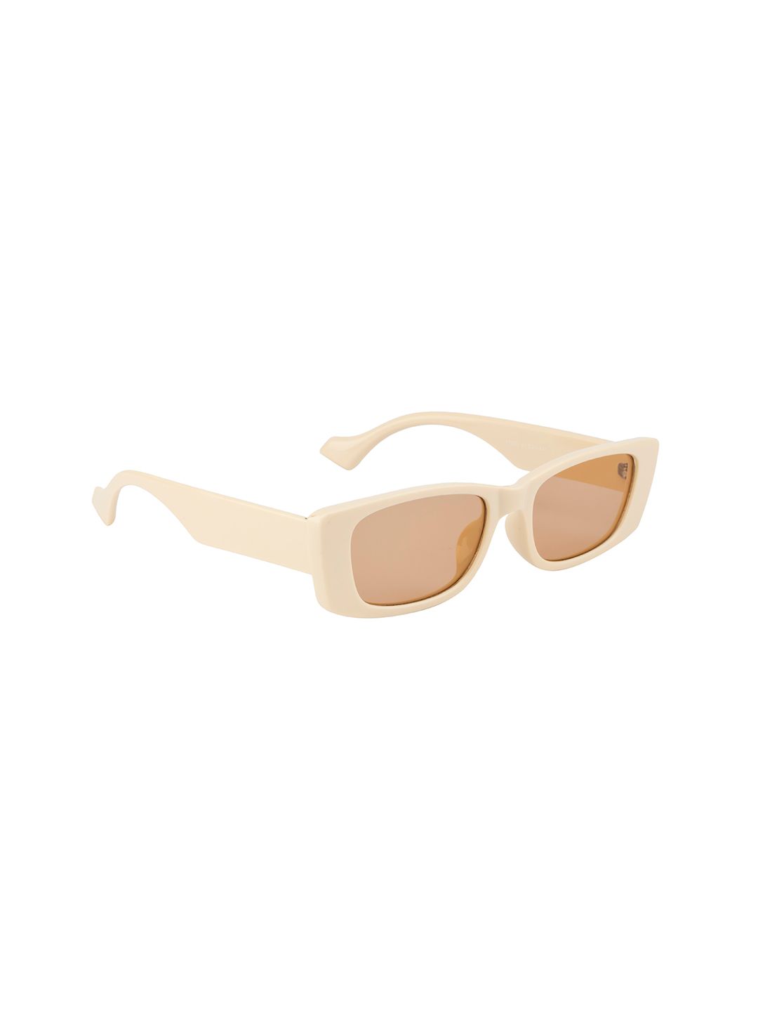 Ted Smith Unisex Brown UV Protected Lens & White Rectangle Sunglasses TS-CHOCOEYE_CRM Price in India
