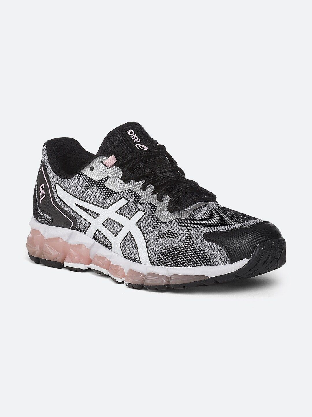 ASICS Women Black Woven Design PU Sneakers GEL-Quantum 360 6 Price in India