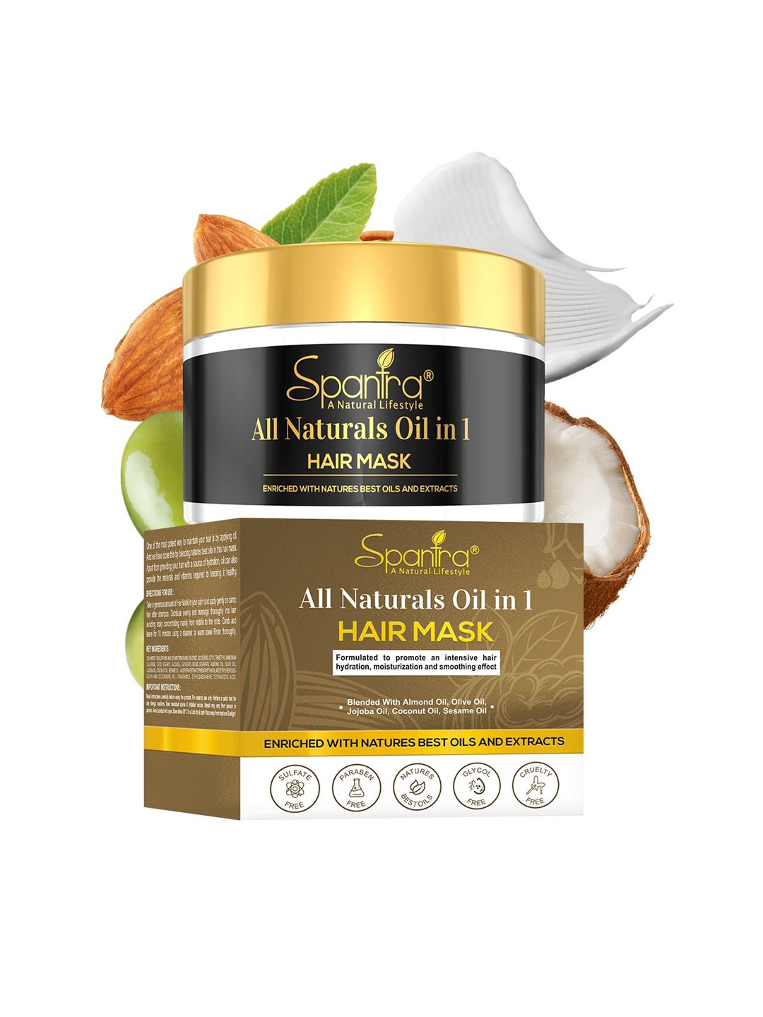 Spantra Women All Naturals Oil in 1 Hair Mask 250g Price in India