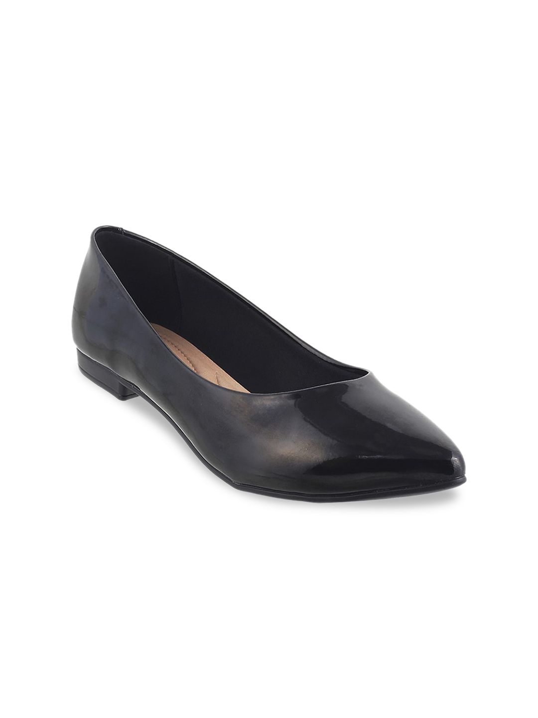 J FONTINI Women Black Ballerinas Flats