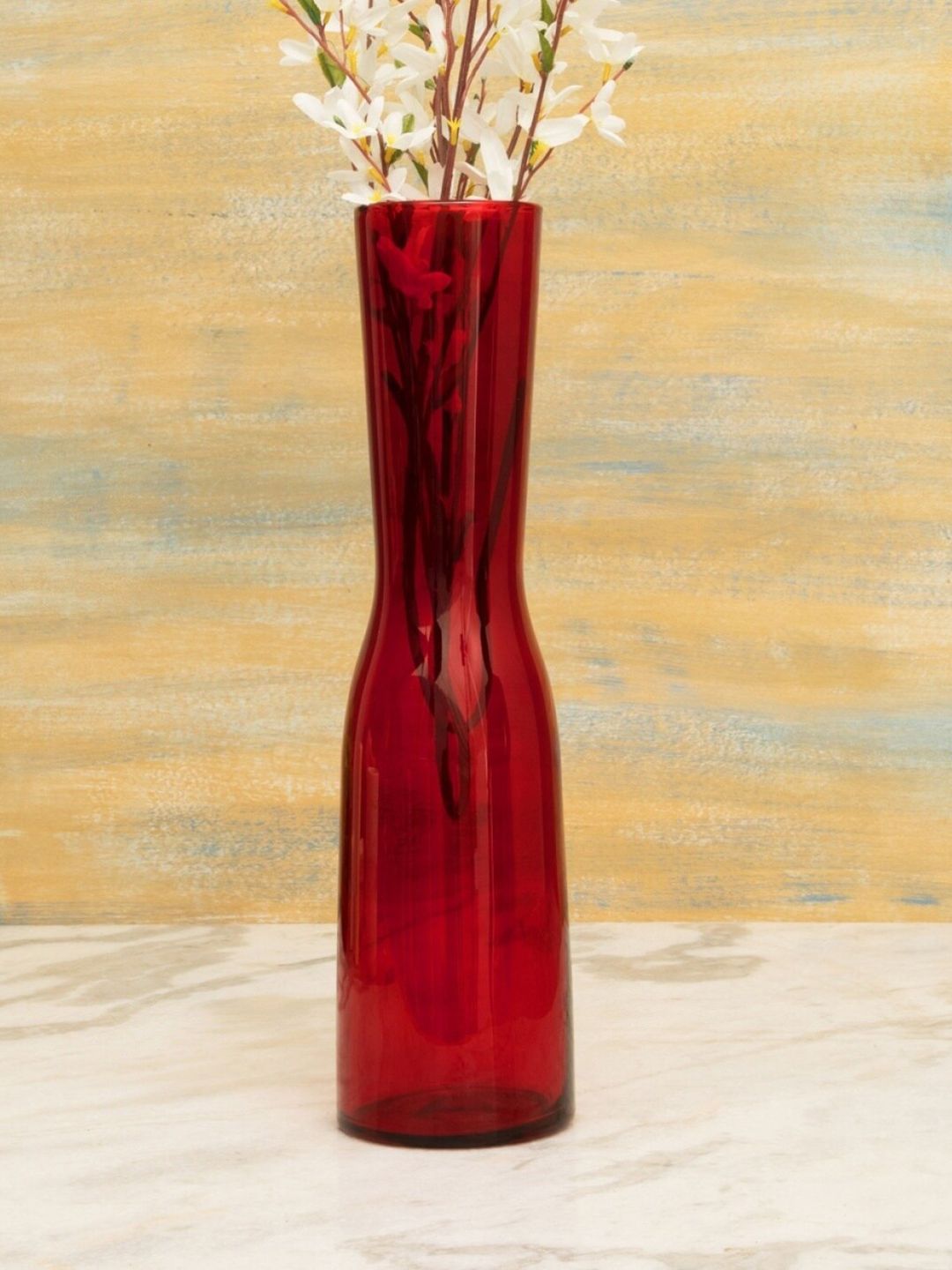 Home Centre Red Eadric Solid Tall Vase Price in India