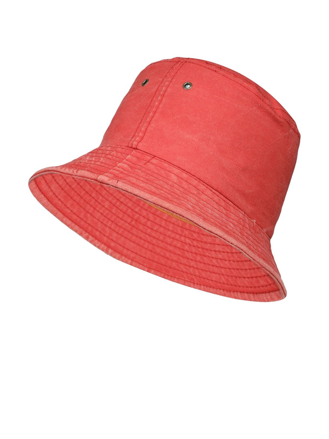 FabSeasons Unisex Orange Solid Pure Cotton Sun Hat Price in India