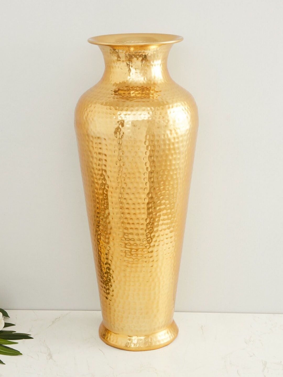 Home Centre Gold-Toned Hammered Colossal Vase Price in India