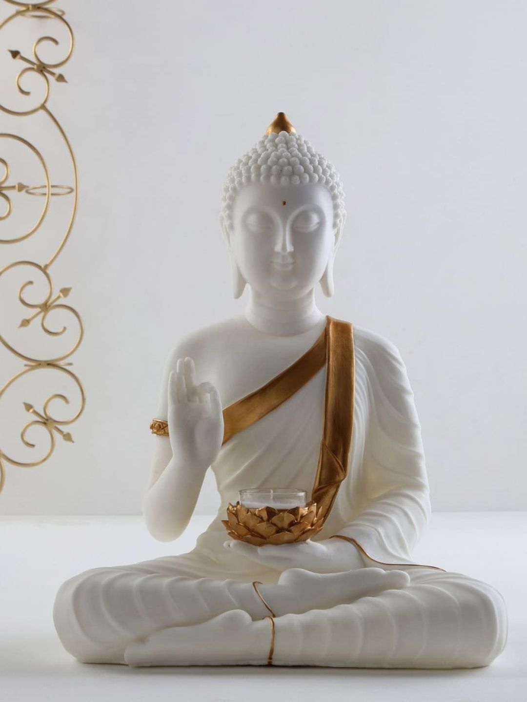 Home Centre Noor Polyresin Buddha Figurine With T-Light Holder Price in India