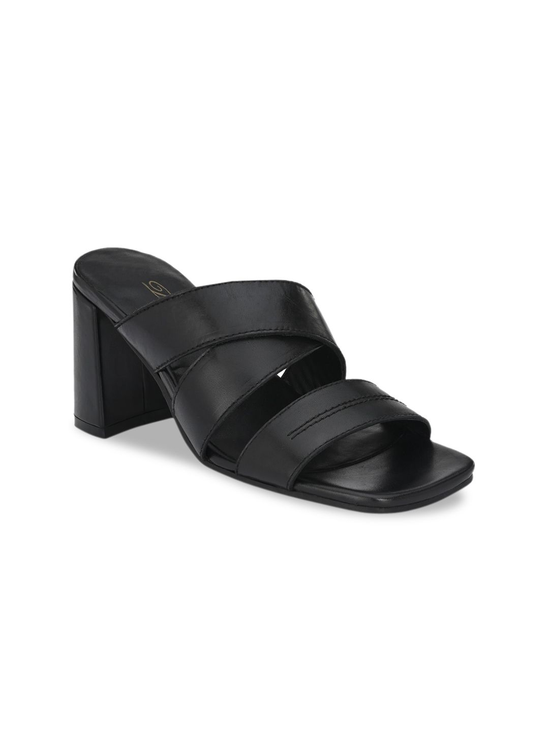 Delize Women Black Solid Sandals Price in India
