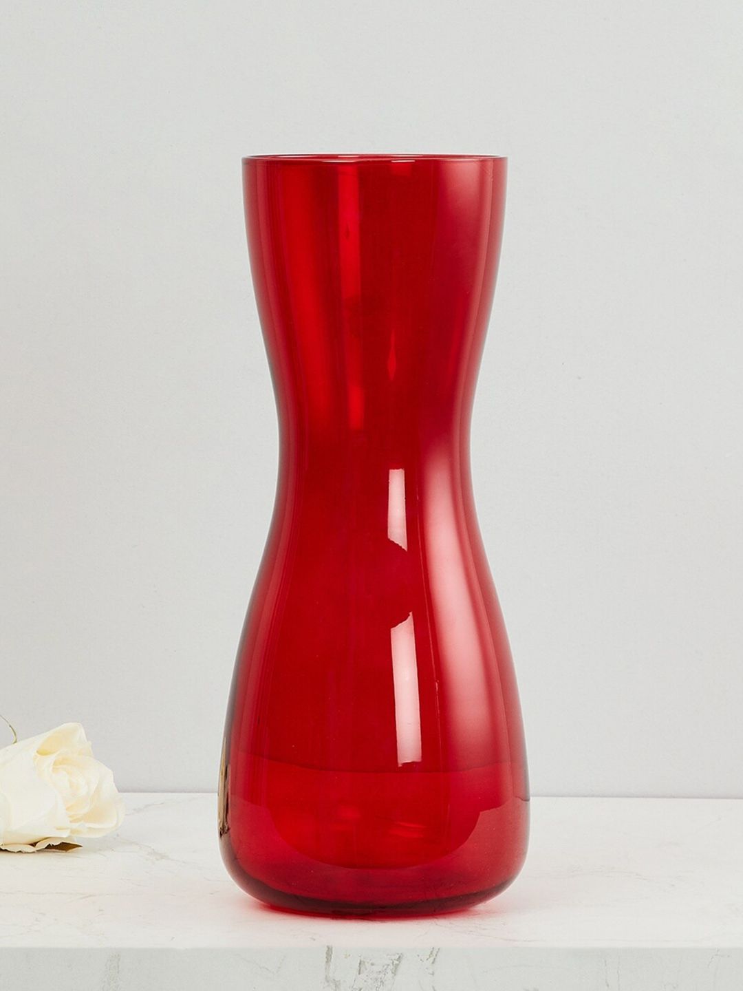 Home Centre Red Edric Solid Round Vase Price in India