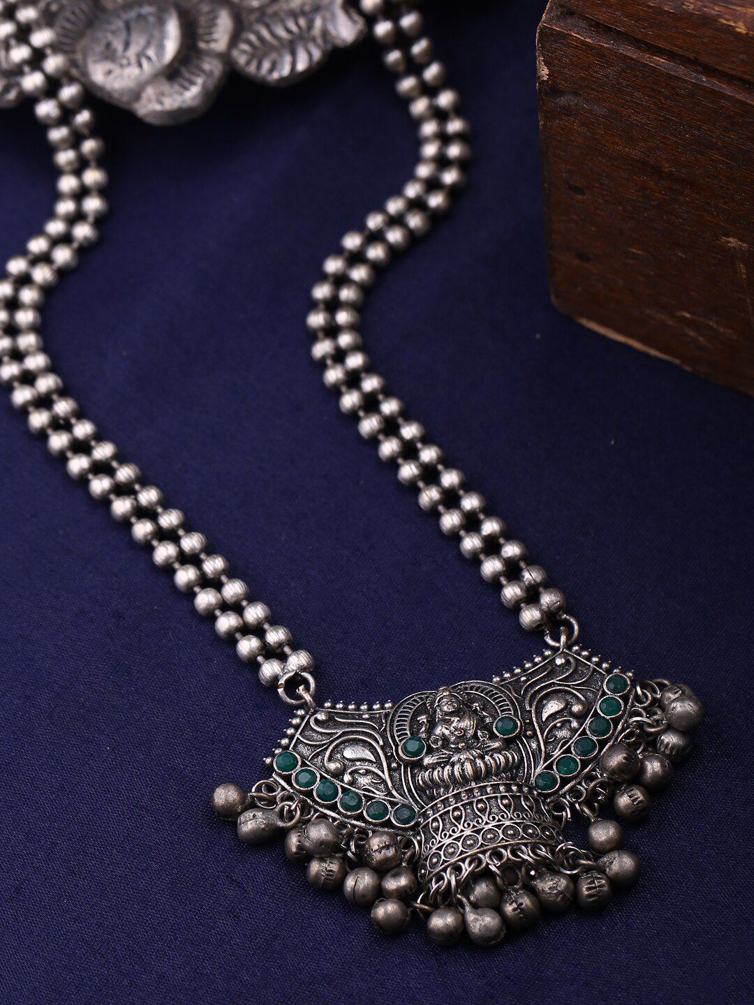 Shoshaa Silver-Plated Oxidised Necklace Price in India