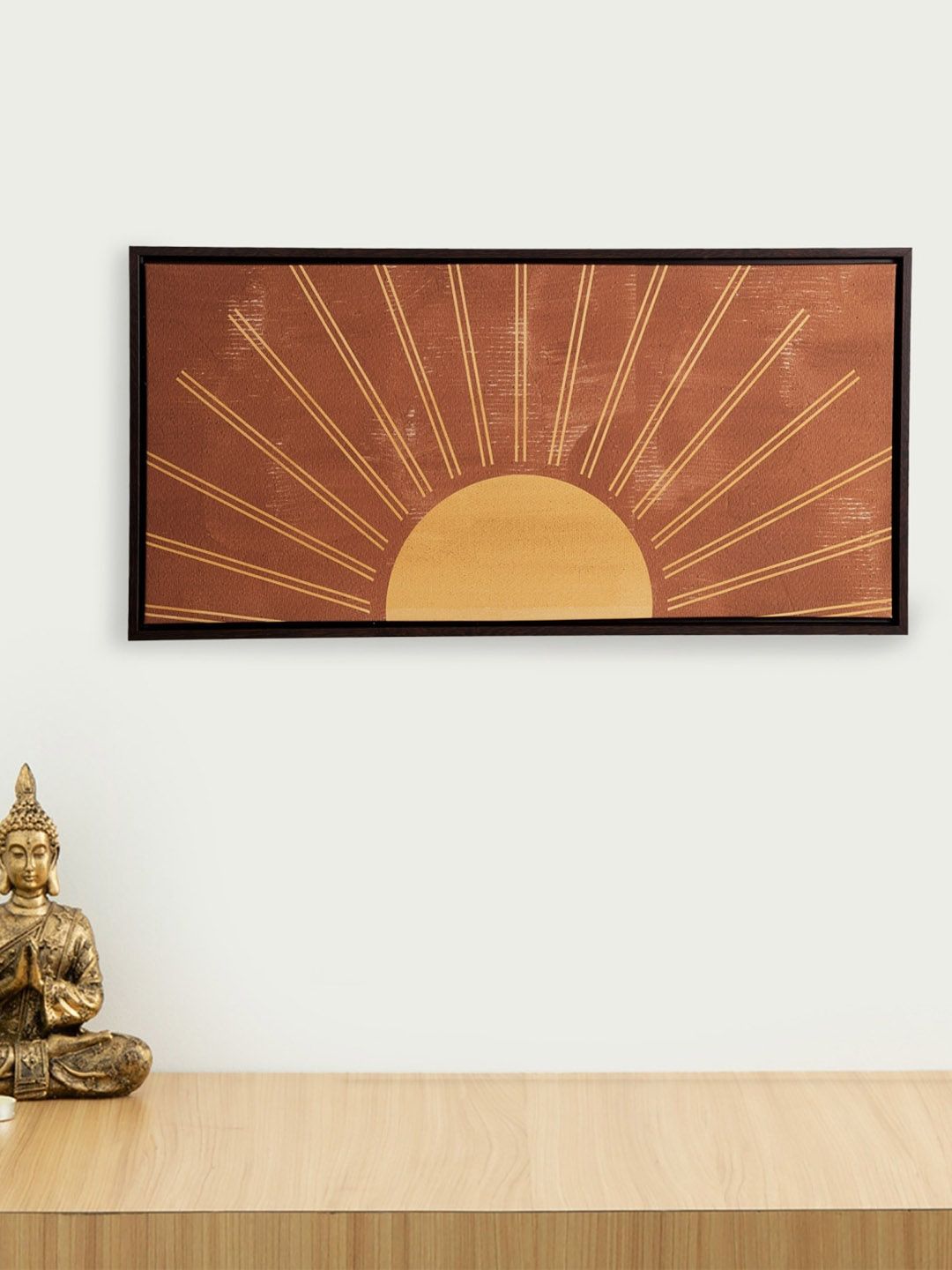 Home Centre Brown & Yellow Artistry Rising Sun Picture Frame Price in India