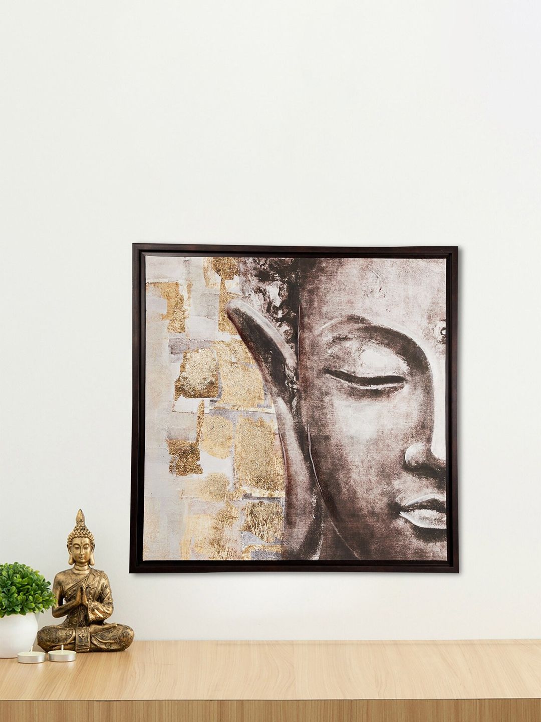 Home Centre Beige & Brown Artistry Buddha Picture Frame Price in India