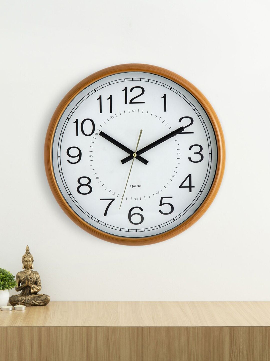 Home Centre Brown & White Vintage 38 cm Analogue Wall Clock Price in India