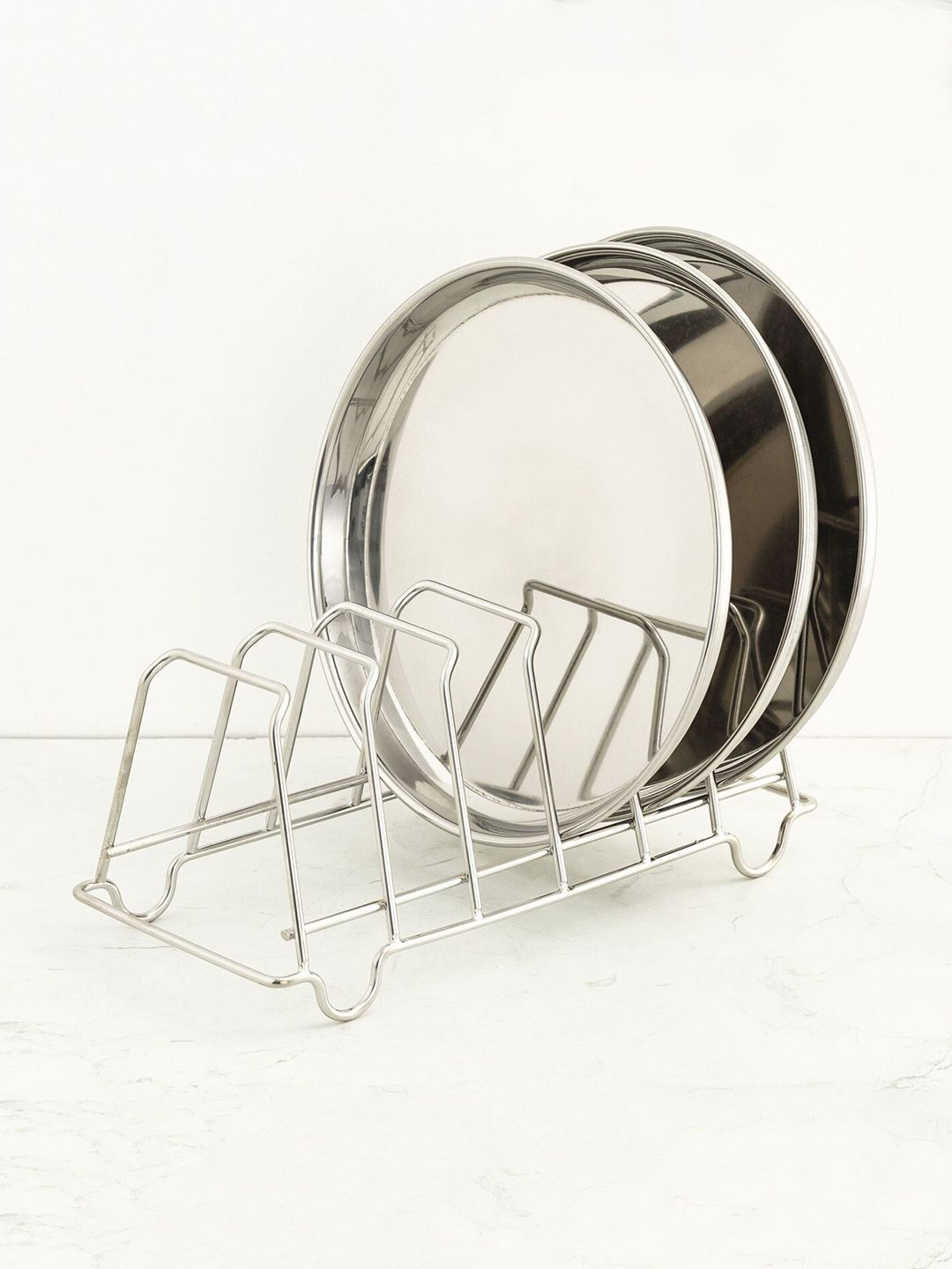 Home Centre Silver Solid Stainless Steel Corsica 6-Slot Dish Rack Price in India