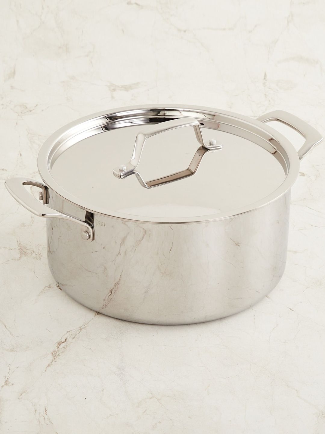 Home Centre Silver-toned Solid Chef Special Carin Induction Casserole with Lid Price in India