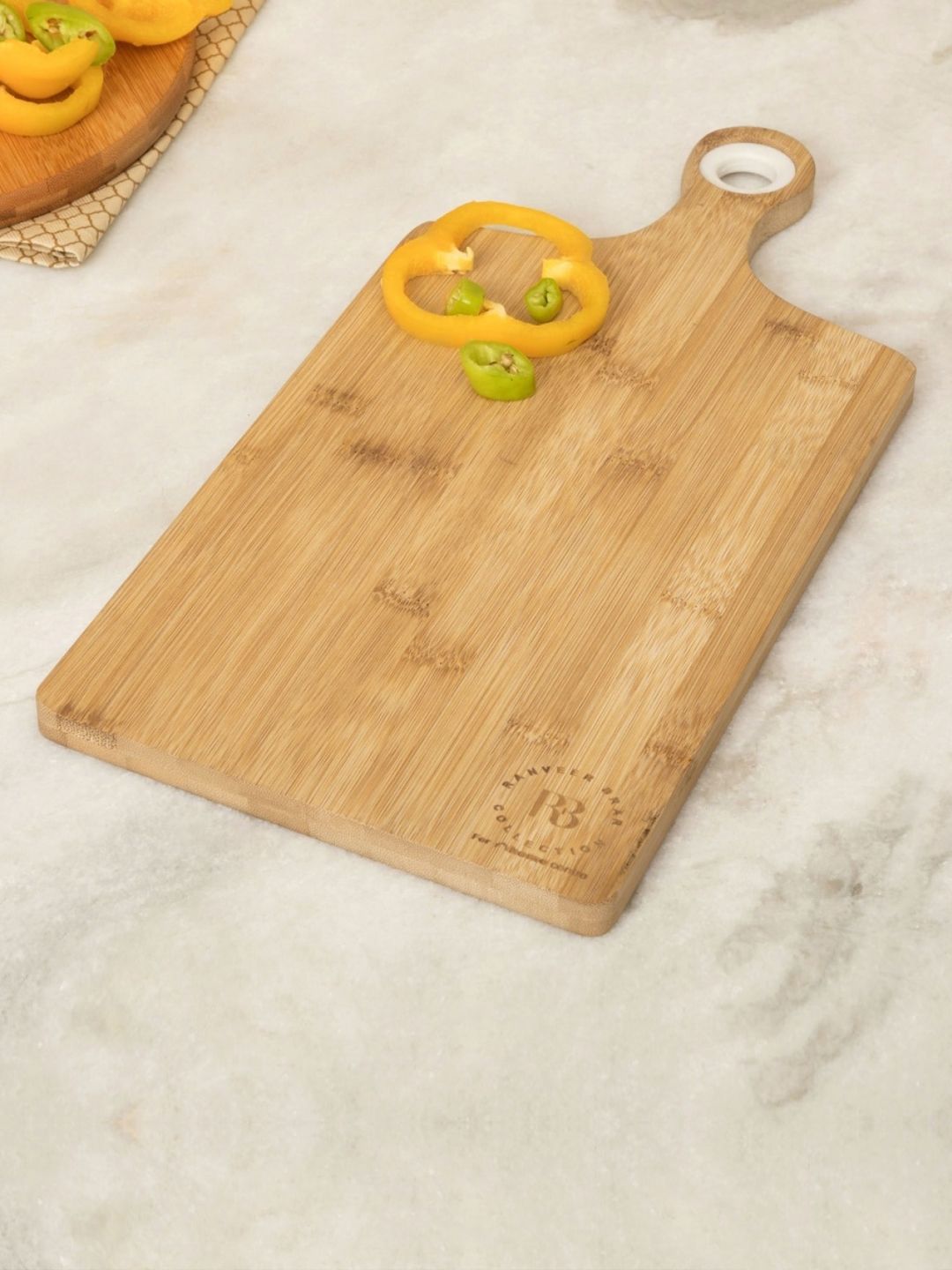 Home Centre Beige Solid Bamboo Chopping Board Price in India
