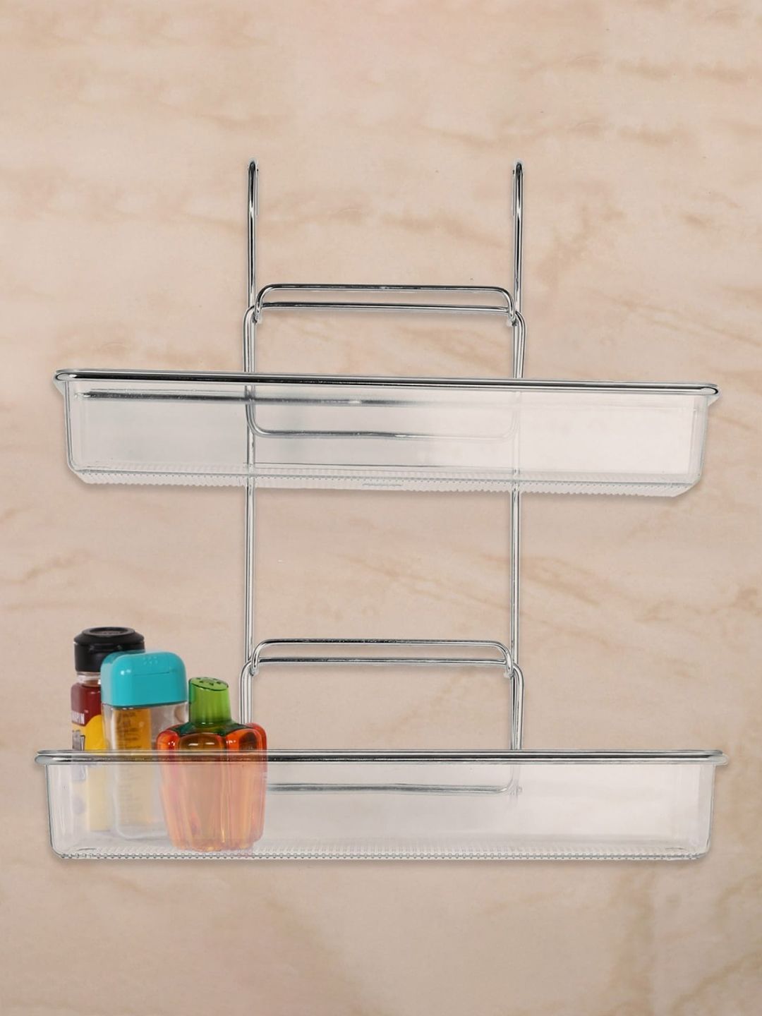 Home Centre Transparent Raiden Hanging Stainless Steel 2 Tier Multipurpose Rack Price in India