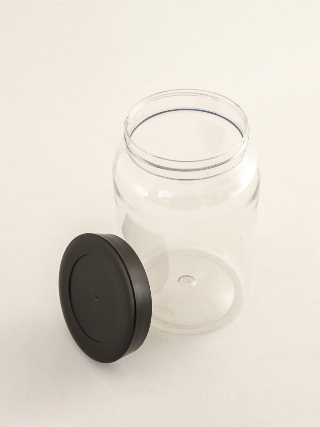Home Centre Set Of 18 Transparent & Black Colourblocked BPA Free Storage Canisters Price in India