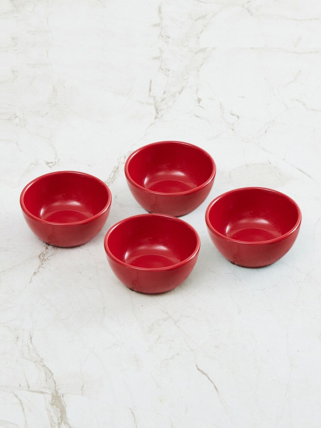 Home Centre Set Of 4 Red Solid Dip Bowls Price in India