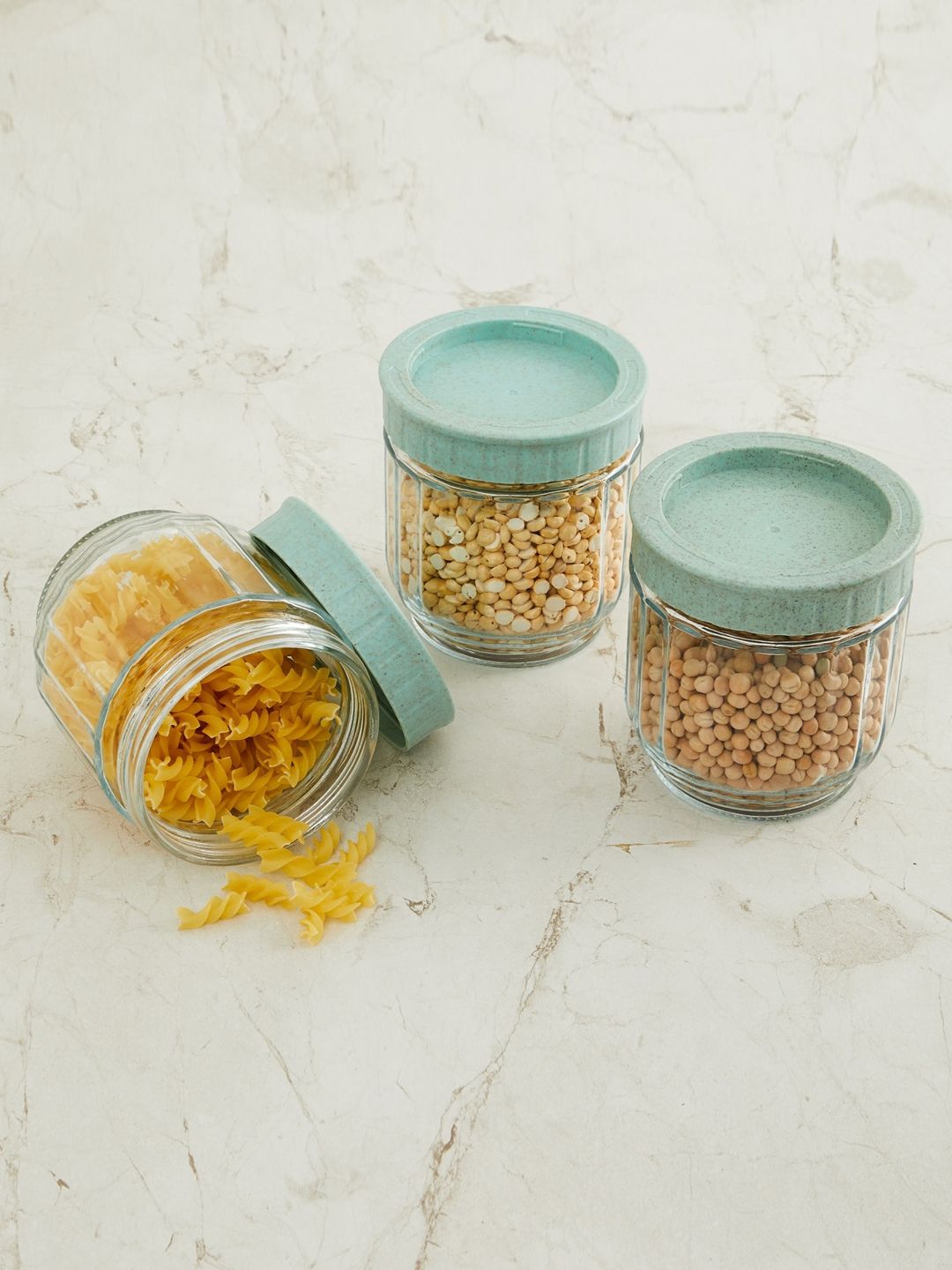 Spinel Mirage Glass Storage Jar - Set of 3 - 750ml Price in India