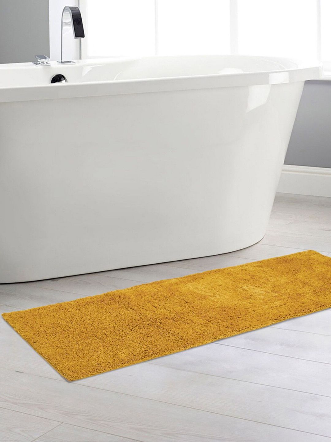 Home Centre Yellow Solid Bath Runner Price in India